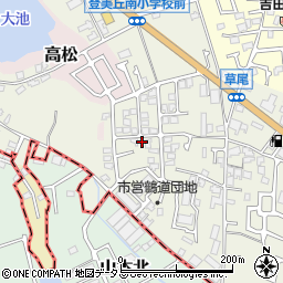 大阪府堺市東区草尾353-61周辺の地図