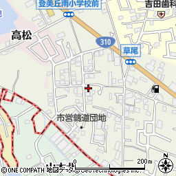 大阪府堺市東区草尾353-75周辺の地図