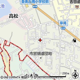 大阪府堺市東区草尾353-63周辺の地図