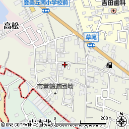 大阪府堺市東区草尾353-76周辺の地図