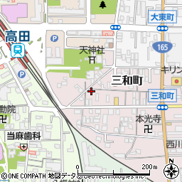 奈良県大和高田市三和町8-8周辺の地図