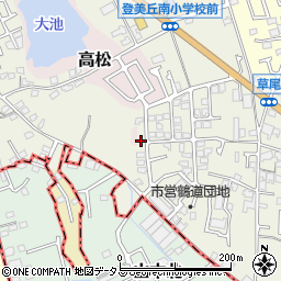 大阪府堺市東区草尾353-80周辺の地図