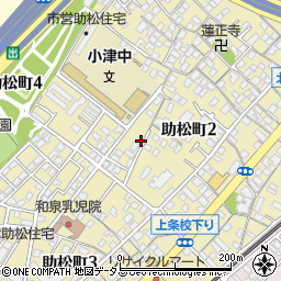 大阪府泉大津市助松町周辺の地図