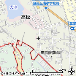 大阪府堺市東区草尾353-79周辺の地図