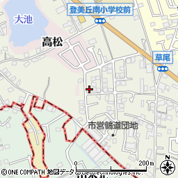 大阪府堺市東区草尾353-46周辺の地図