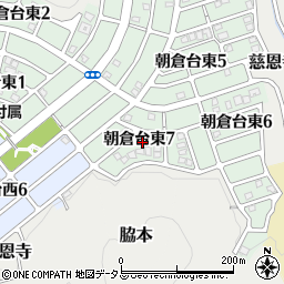奈良県桜井市朝倉台東7丁目周辺の地図