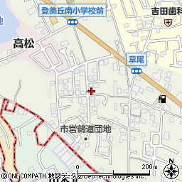 大阪府堺市東区草尾353-17周辺の地図