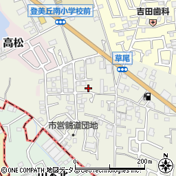 大阪府堺市東区草尾353-13周辺の地図