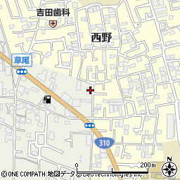 大阪府堺市東区草尾566周辺の地図