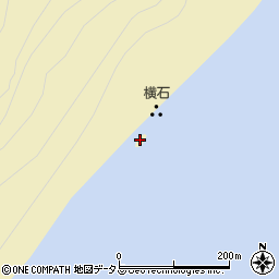 横石周辺の地図