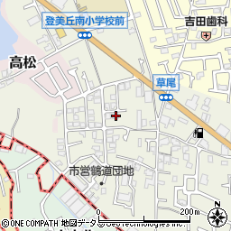 大阪府堺市東区草尾353-15周辺の地図