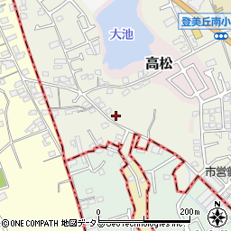 大阪府堺市東区草尾423周辺の地図