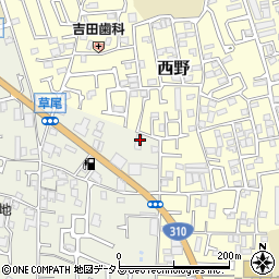 大阪府堺市東区草尾566-1周辺の地図