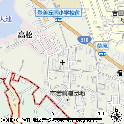 大阪府堺市東区草尾353-32周辺の地図