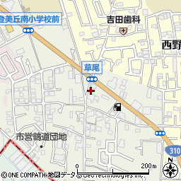 大阪府堺市東区草尾578周辺の地図