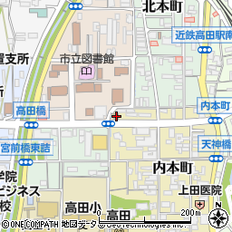なか卯大和高田店周辺の地図