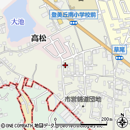 大阪府堺市東区草尾353-44周辺の地図