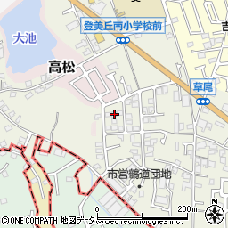 大阪府堺市東区草尾353-41周辺の地図