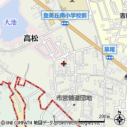 大阪府堺市東区草尾353-36周辺の地図