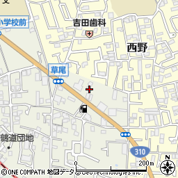 大阪府堺市東区草尾573周辺の地図