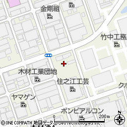 大阪府堺市美原区木材通周辺の地図