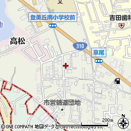 大阪府堺市東区草尾353-23周辺の地図