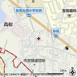 大阪府堺市東区草尾353-18周辺の地図