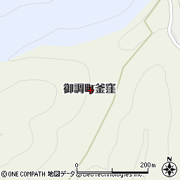 広島県尾道市御調町釜窪周辺の地図