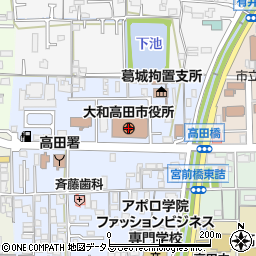 大和高田市役所周辺の地図