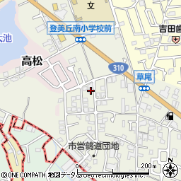 大阪府堺市東区草尾353-25周辺の地図