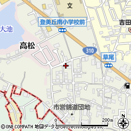 大阪府堺市東区草尾353-34周辺の地図