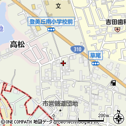 大阪府堺市東区草尾353-22周辺の地図