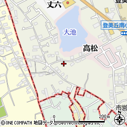 大阪府堺市東区草尾424周辺の地図