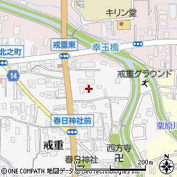 奈良県桜井市戒重358周辺の地図