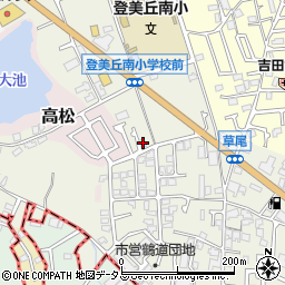 大阪府堺市東区草尾589周辺の地図