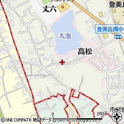 大阪府堺市東区草尾426周辺の地図
