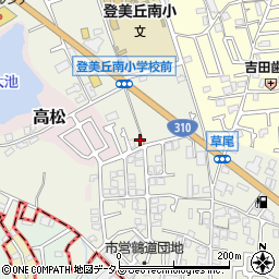 大阪府堺市東区草尾589-1周辺の地図