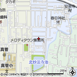 奈良県橿原市北妙法寺町16周辺の地図