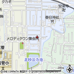 奈良県橿原市北妙法寺町15周辺の地図
