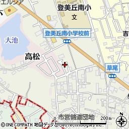 大阪府堺市東区草尾590周辺の地図