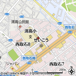 大阪府高石市西取石8丁目周辺の地図