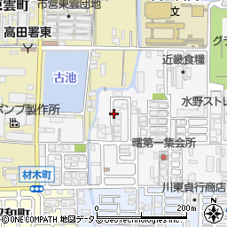 奈良県大和高田市材木町3周辺の地図