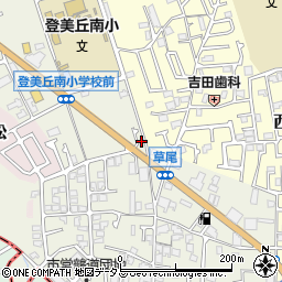 大阪府堺市東区草尾581周辺の地図