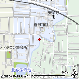 奈良県橿原市北妙法寺町周辺の地図