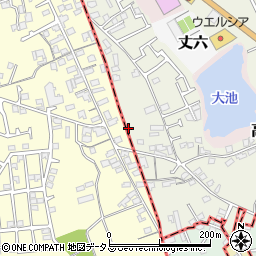大阪府堺市東区草尾387周辺の地図