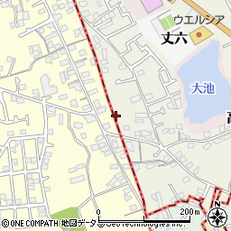 大阪府堺市東区草尾387周辺の地図