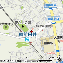 岡山県玉野市田井周辺の地図