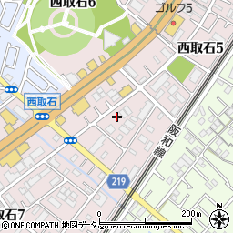 大阪府高石市西取石5丁目周辺の地図