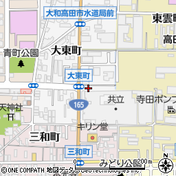 奈良県大和高田市大東町2-14周辺の地図