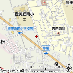 大阪府堺市東区草尾582周辺の地図